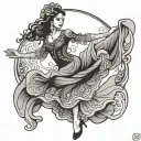 flamenco dancer tattoo design idea