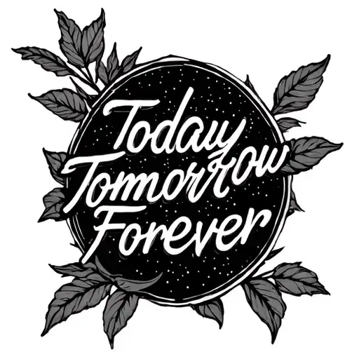 224 Today Tomorrow Forever tattoo design idea