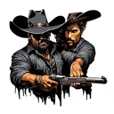 Cowboy Duel tattoo design idea