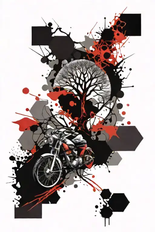 Road visor Yggdrasil Hugin tattoo design idea