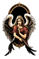 angel raphael upper arm tattoo tattoo design idea