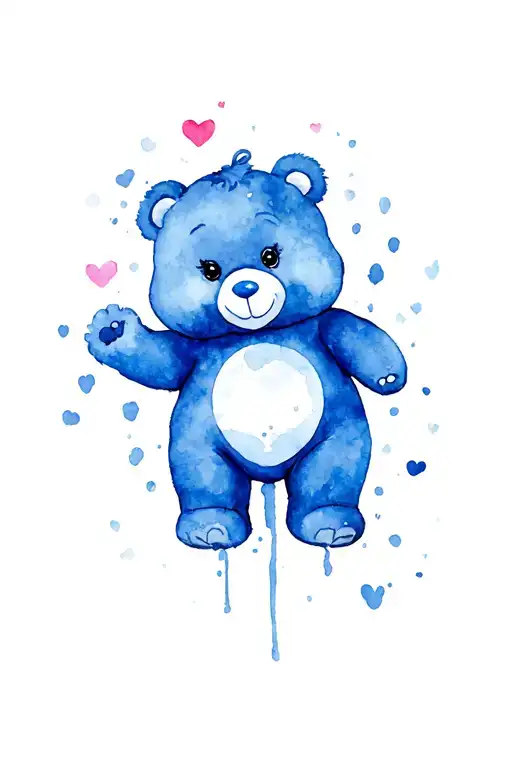abortion, care bear tattoo design idea