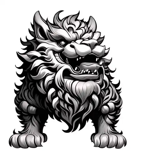 Foo Dog tattoo design idea