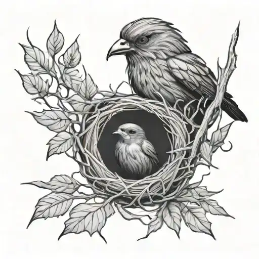 Empty Nest tattoo design idea