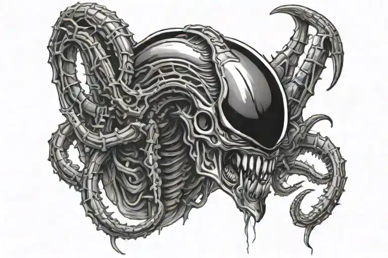 xenomorph tattoo design idea