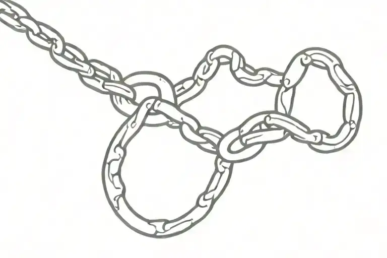 chain snapping, broken chain tattoo design idea
