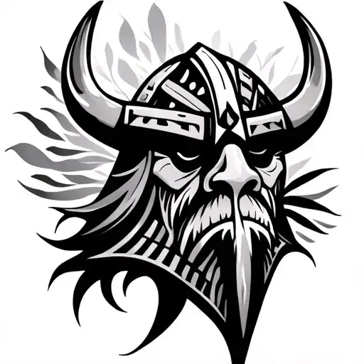 Vikings Hawaiian tribal patterns tattoo design idea