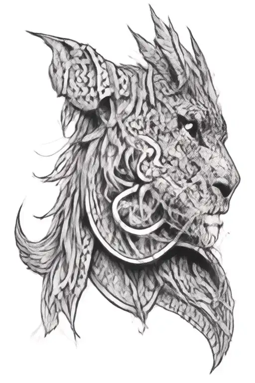 Anglo Saxon tattoo design idea