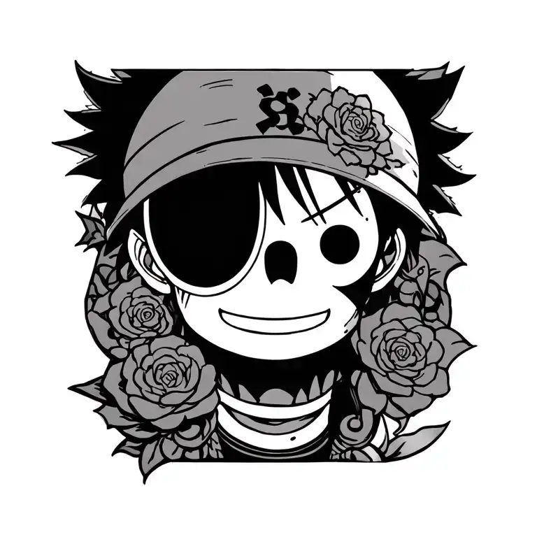 one piece anime tattoo design idea