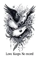 Love Keeps No record tattoo design idea