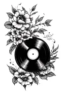 Love Keeps No record tattoo design idea