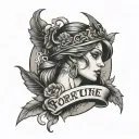 Fortune helps the brave. tattoo design idea