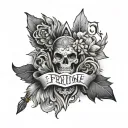 Fortune helps the brave. tattoo design idea