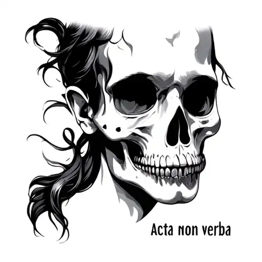 Acta Non Verba tattoo design idea