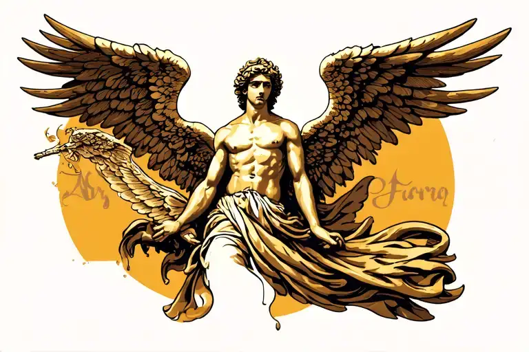 Arc Angel Michael archangel tattoo design idea