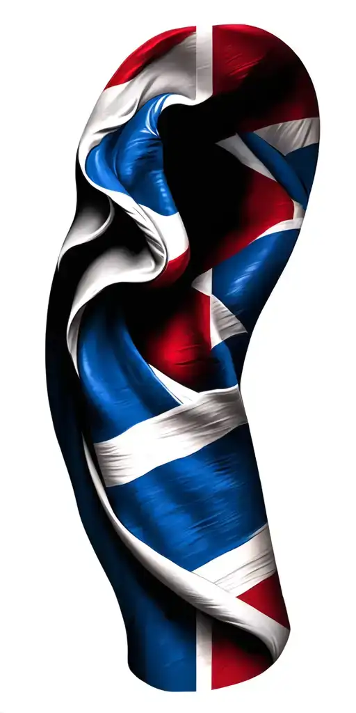 Dominican flag morphing tattoo design idea