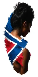 Dominican flag morphing tattoo design idea