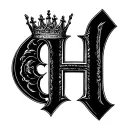 "H"with a crown on top tattoo design idea