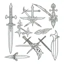 Vinland Saga Daggers Crossed tattoo design idea