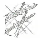 Vinland Saga Daggers Crossed tattoo design idea