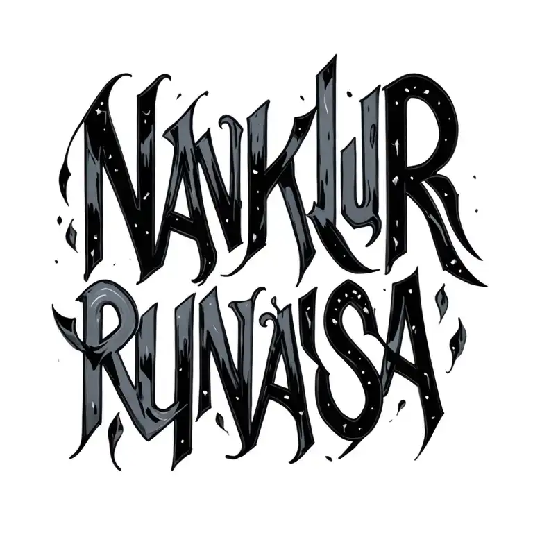 text "NANKURUNAISA" tattoo design idea