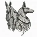 Anubis and horus tattoo design idea