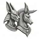 Anubis and horus tattoo design idea