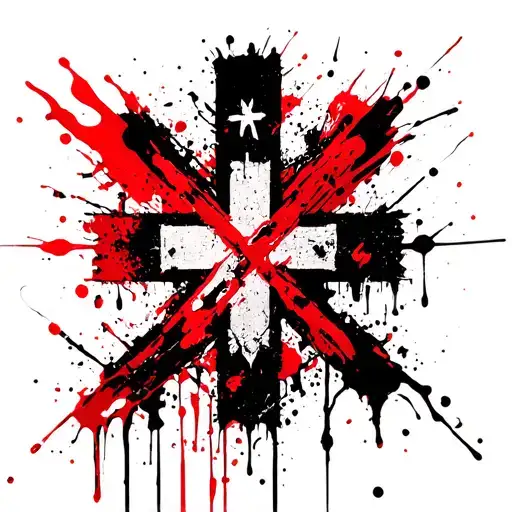 cross of lorraine tattoo design idea