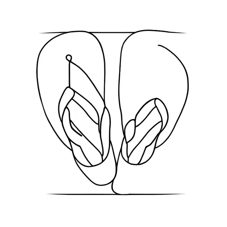 flip flops tattoo design idea