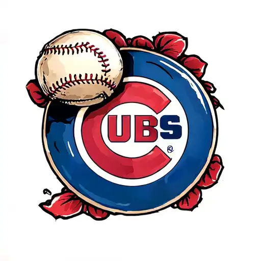 Chicago Bean with Chicago Cubs logo tattoo design idea