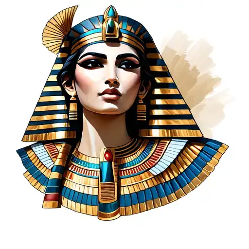 Cleopatra egyptian goddess tattoo design idea