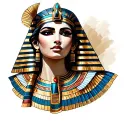 Cleopatra egyptian goddess tattoo design idea