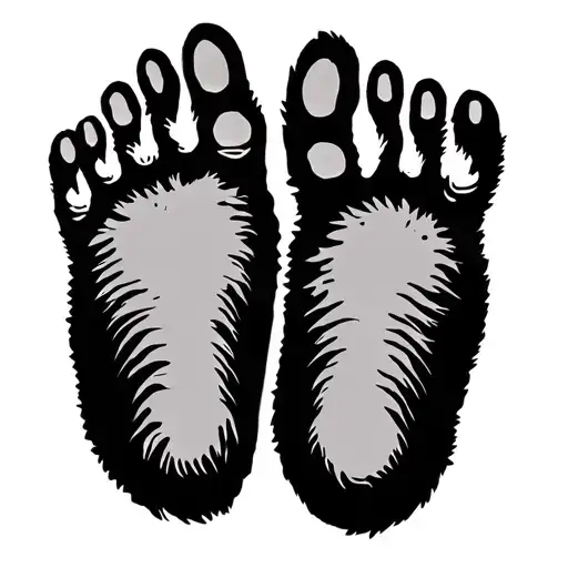 kangaroo foot prints tattoo design idea