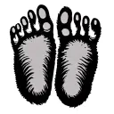 kangaroo foot prints tattoo design idea