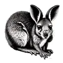 kangaroo foot prints tattoo design idea
