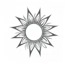 soleil tattoo design idea