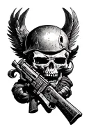 go to war for mine 13U tattoo design idea