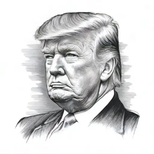 A portrait of Trump tattoo design idea