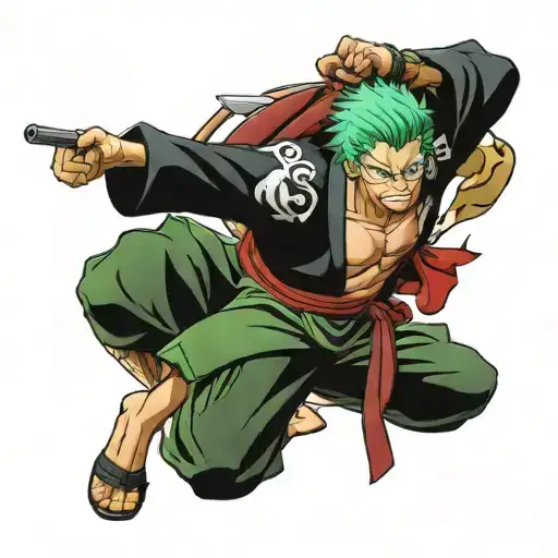 zoro one piece tattoo design idea