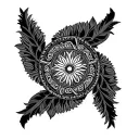 mandala, celtic, greek tattoo design idea