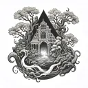 the dark and lonely abyss tattoo design idea