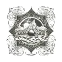 the dark and lonely abyss tattoo design idea