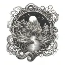 the dark and lonely abyss tattoo design idea