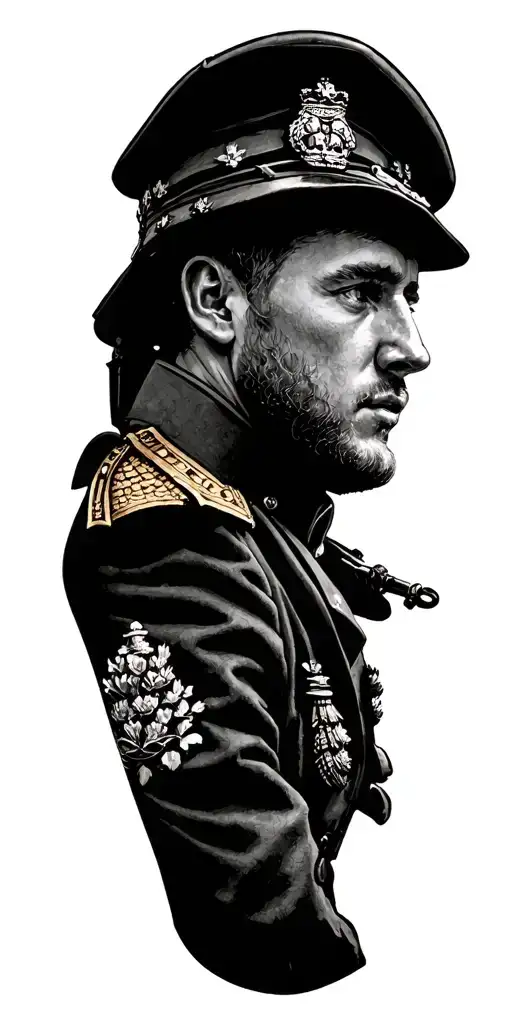 British military with Welsh history tattoo design idea