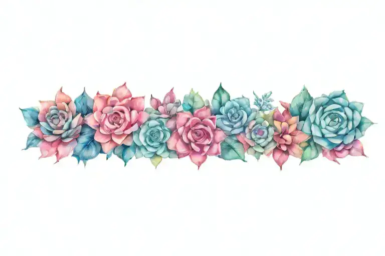 succulants tattoo design idea