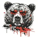 Papa Bear Chilling At The Beach With Sunglasses tattoo design idea