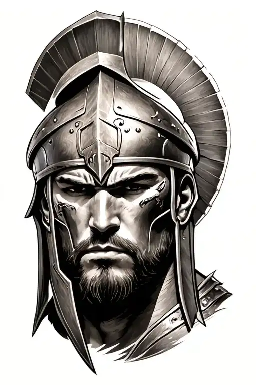 spartan warrior tattoo design idea