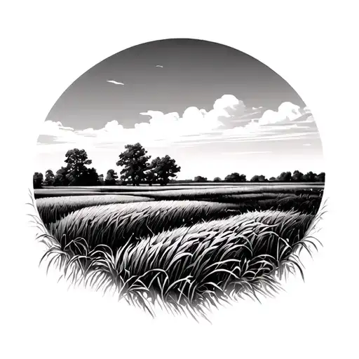 Rice Field tattoo design idea