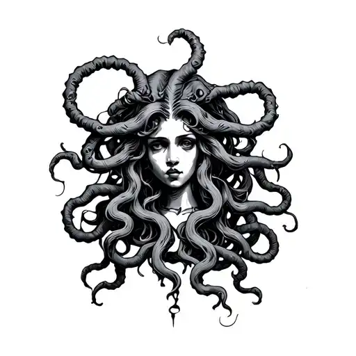 Medusa Tarot Card tattoo design idea