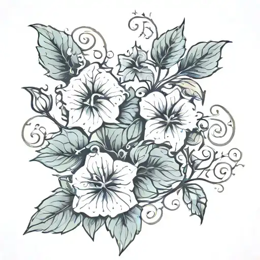 ivy vines tattoo design idea